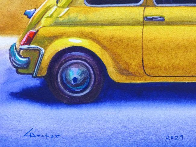 イラスト原画　 「イエローキャブ」