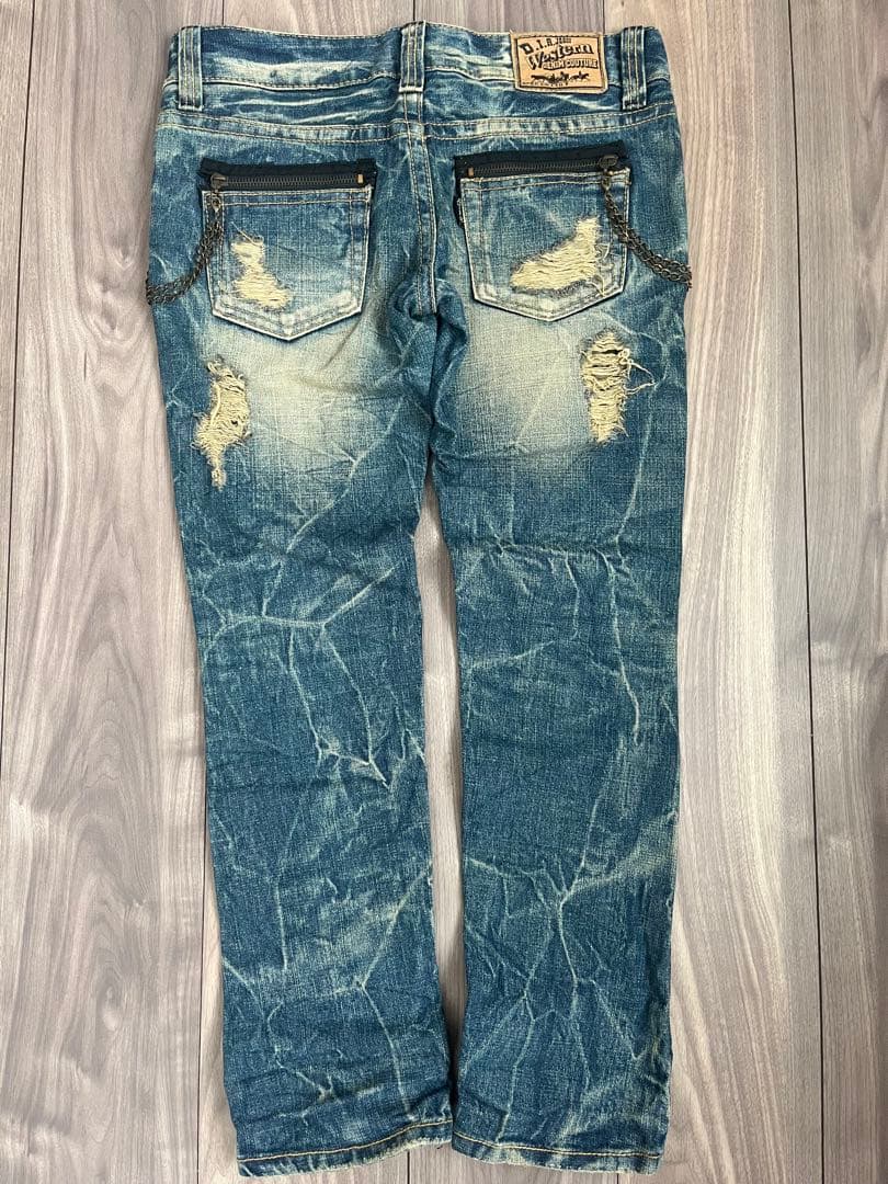 d.i.a.ダメージ加工デニムパンツ【七分丈】 サイズ26 - メルカリ