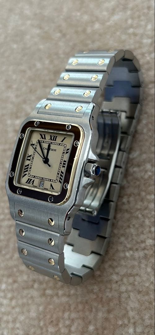 カルティエ　サントス　ガルべLMクォーツ正規OH済ユニセックス