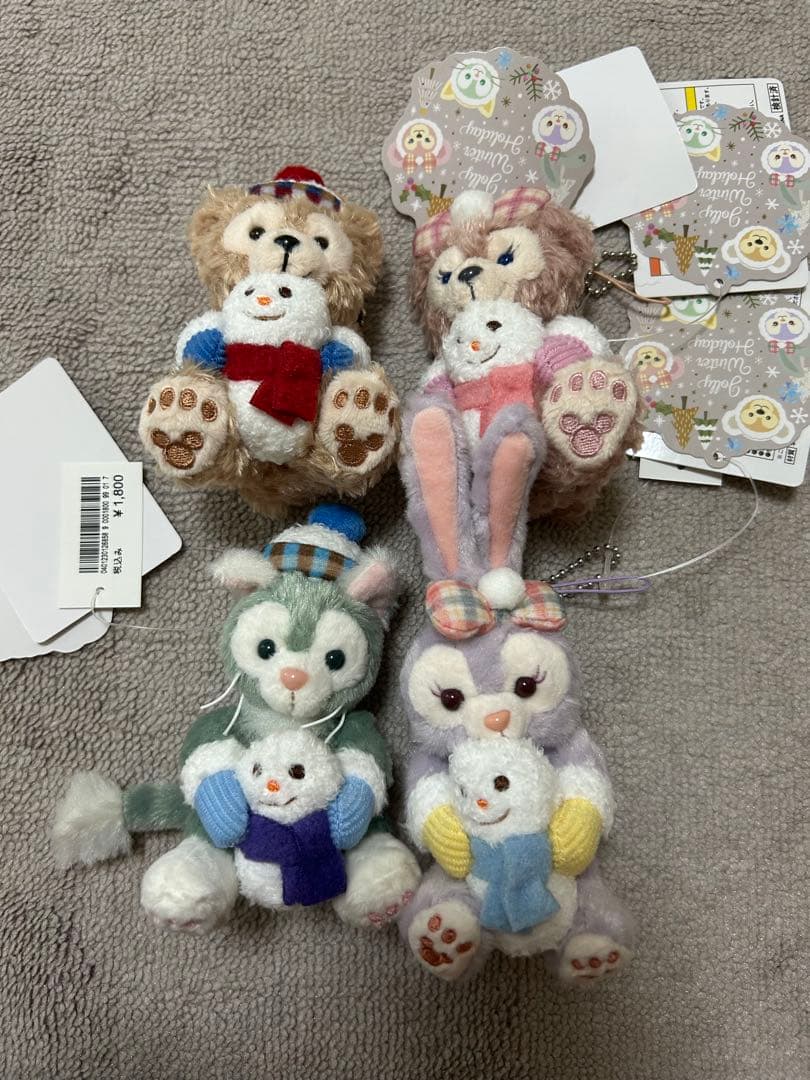 東京ディズニーシー ダッフィー&フレンズ ぬいぐるみストラップ 雪だるま2019