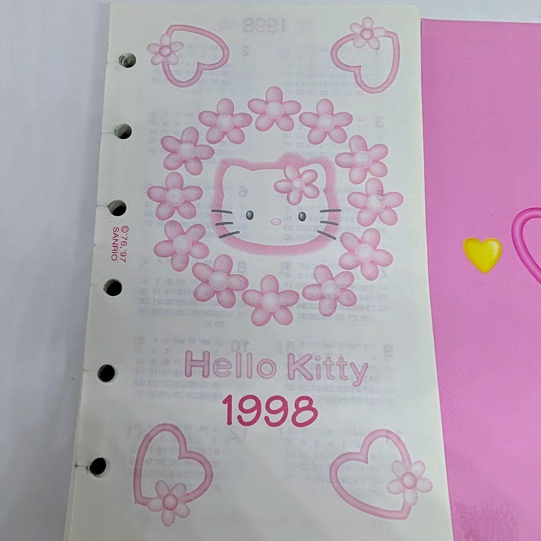 ハローキティ♡超美品レア♡本革手帳 1997年物 平成レトロ 箱付き 個数
