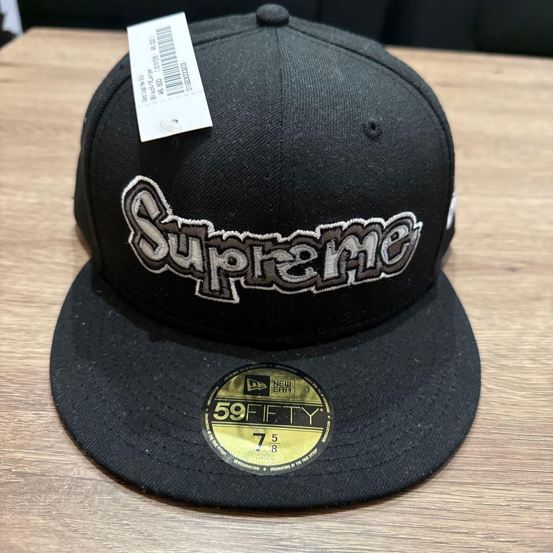 Supreme ブラック キャップ 7 5/8 シュプリーム