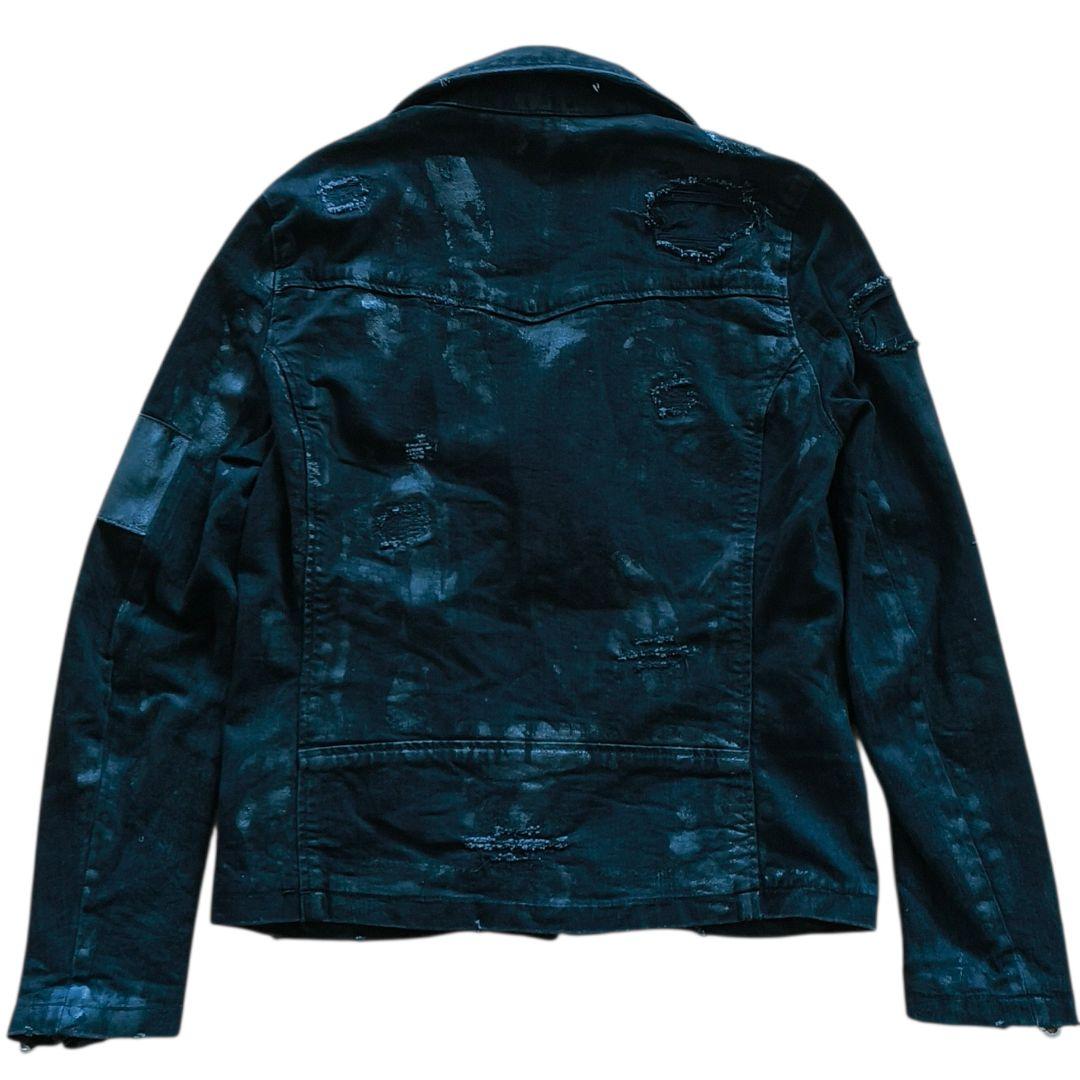 レア✨️NO ID.×OVERDESIGN ストレッチデニム WライダースJKT - メルカリ