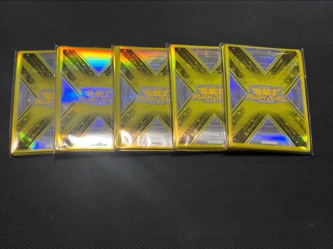ラッシュデュエル 遊戯王の日 スリーブ 黄色 イエロー 5セット 100枚
