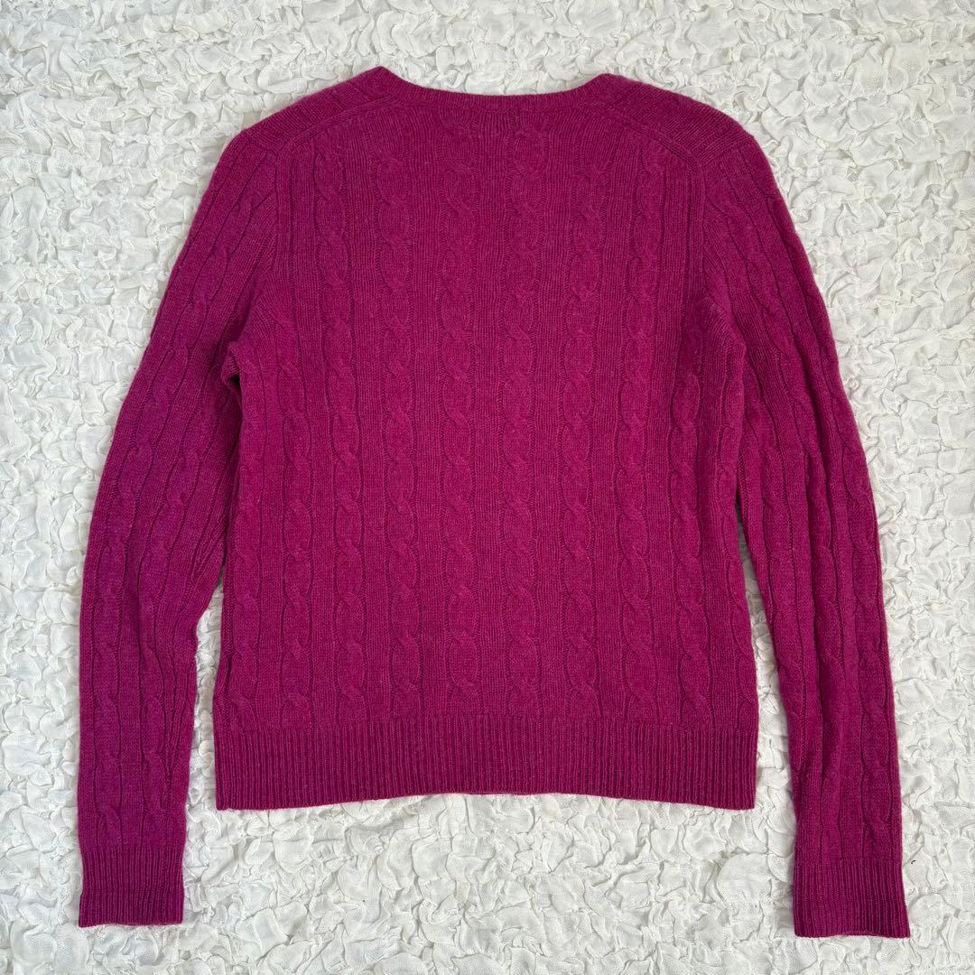 極美品】ポロ ラルフローレン ケーブルニット カシミヤ混 ピンク