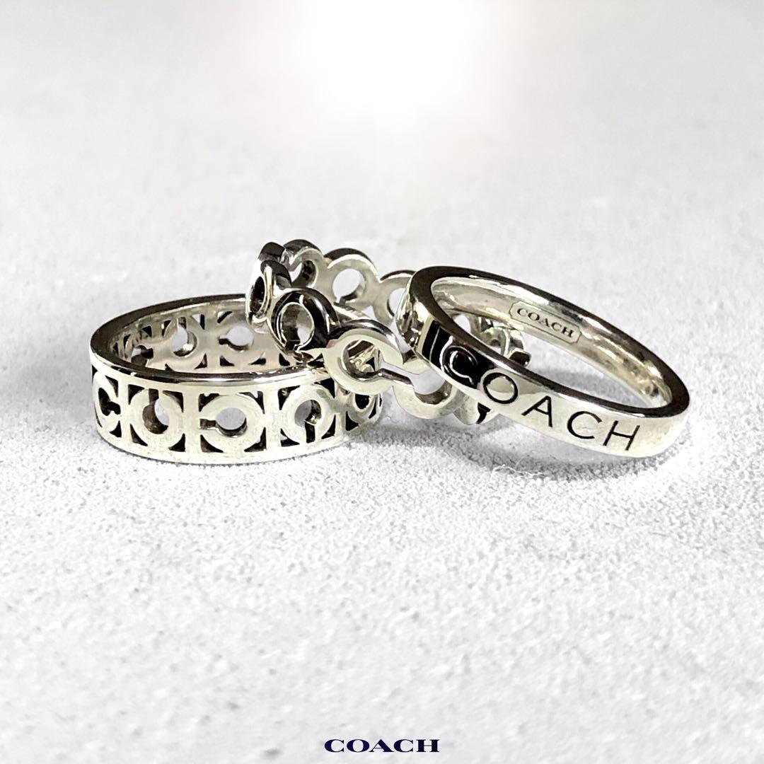 【超美品】COACH コーチ SV925 3連リング 指輪 約11号 楽天市場】コーチ 指輪 3連の通販