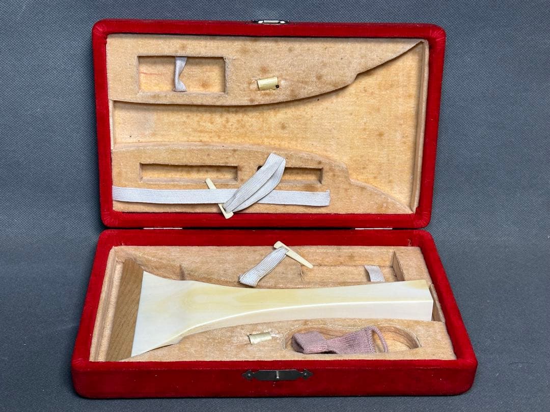 高級　津軽三味線　撥　バチ　天然素材　和楽器　民謡　アンティーク　細密細工