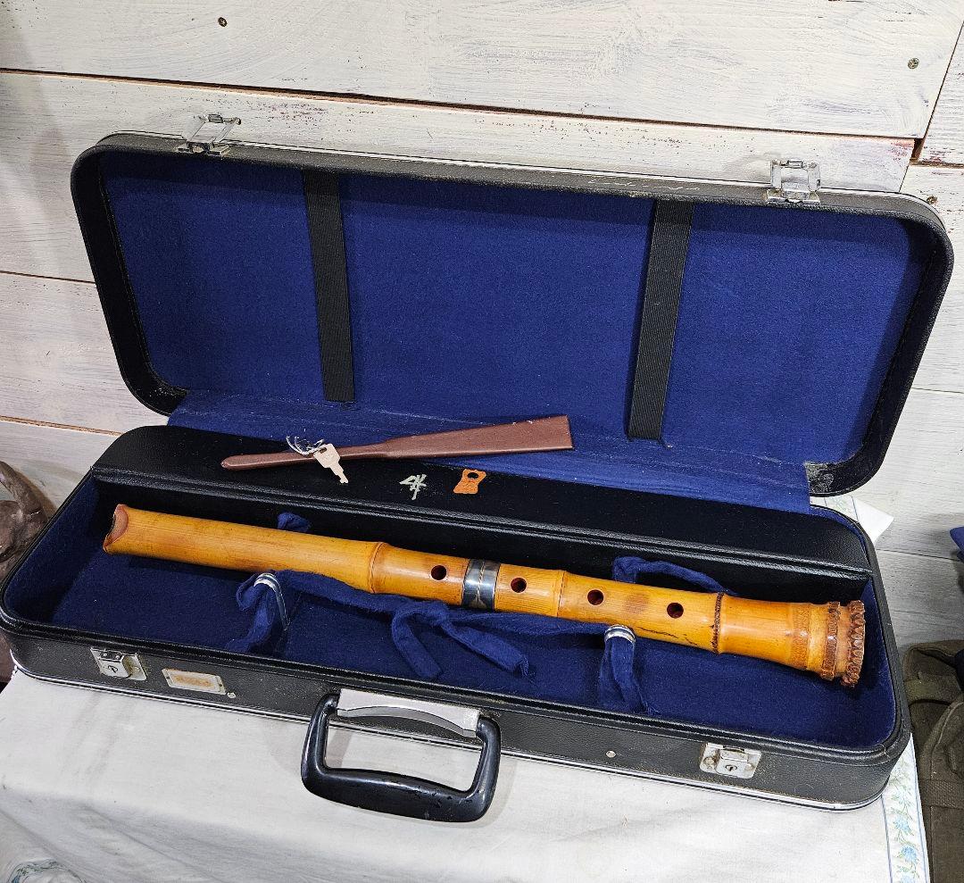 尺八 在銘 銀継 約54㎝ 和楽器 ハードケース付き ジャパンヴィンテージ