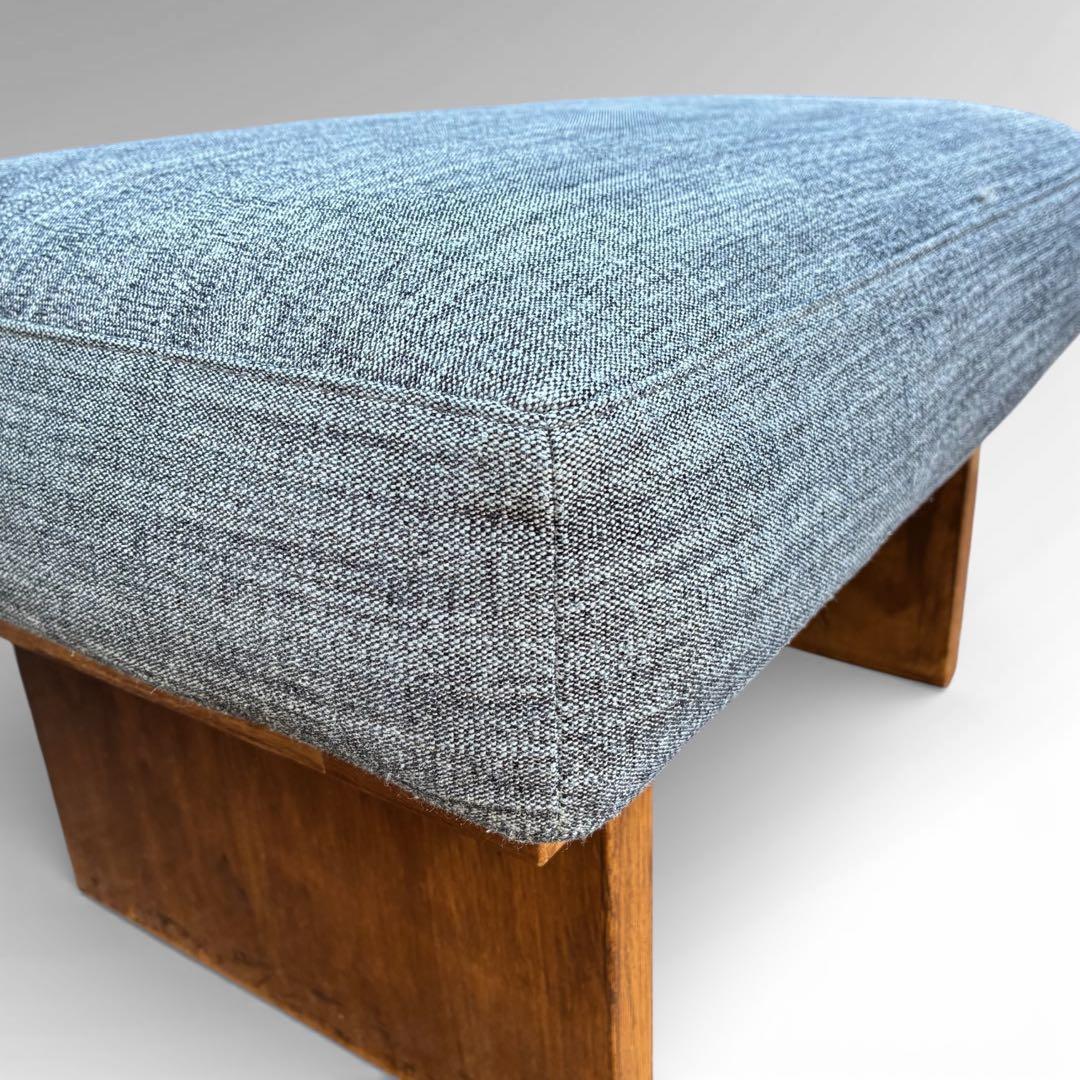 定価10万 美品 リビングハウス オットマン スツール 布 ウォールナット