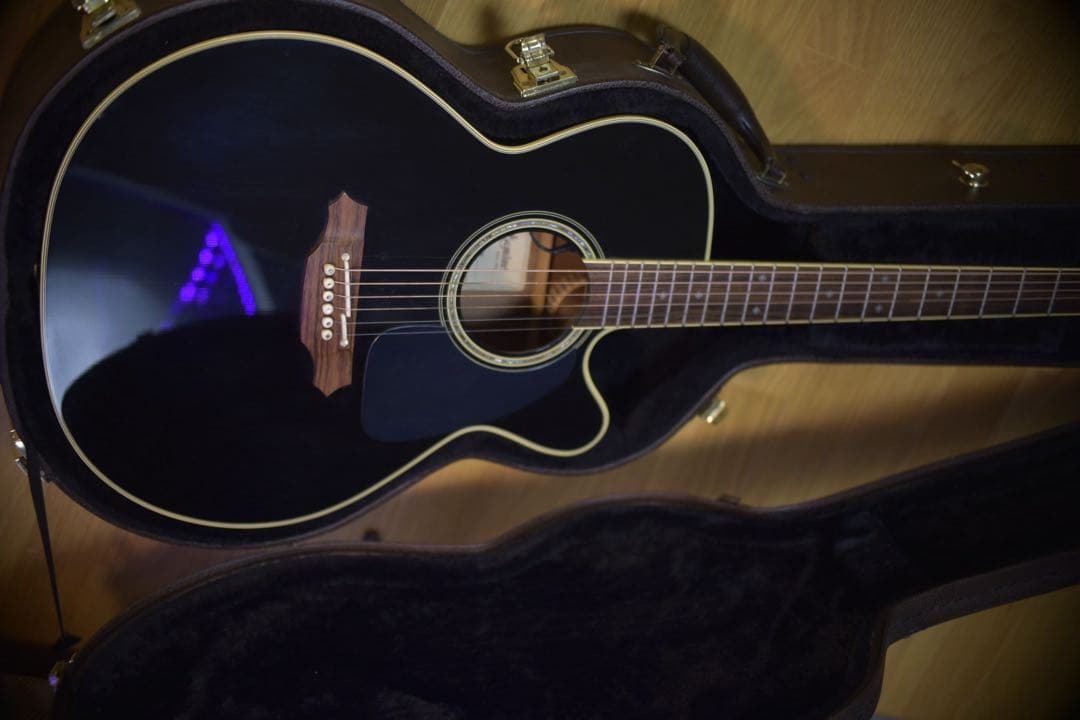 タカミネTakamine アコースティックギター ブラック 状態良し