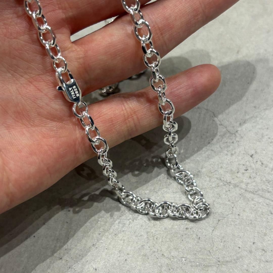 イタリア製 シルバー 925 シンプル チェーン ネックレス 喜平 定番