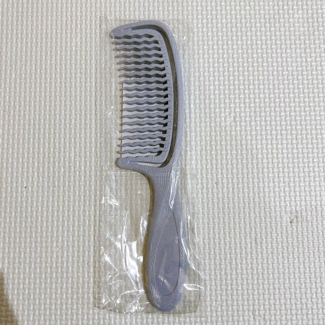 新品未使用❣️ヘアコーム くし 櫛 粗め ヘアケア お風呂 ライトブルー