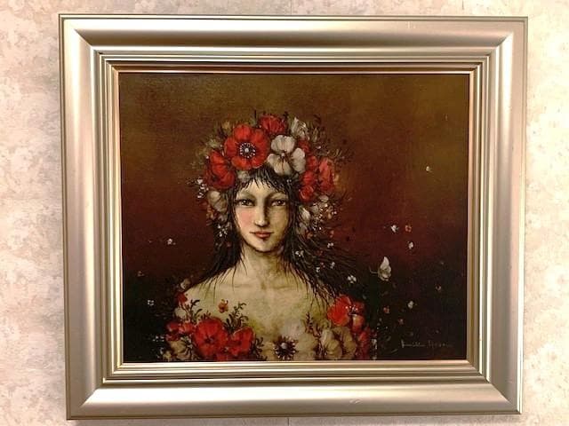 まとめ買い値引きあり❣️依田邦子◆創元会◆油彩Ｆ８号◆評価 １０.９万円／号