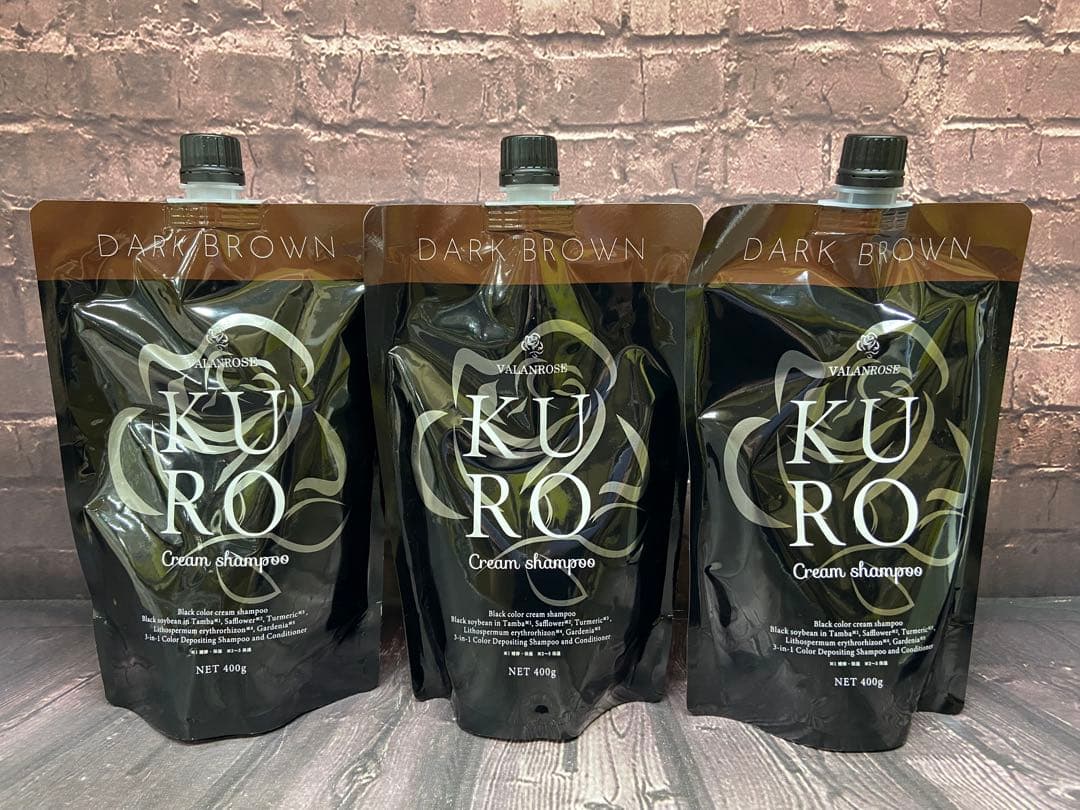 ● VR クロクリームシャンプー　ダークブラウン　400g×3