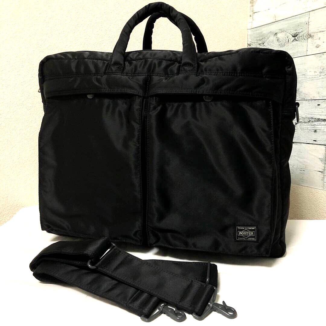 超美品✨廃盤 ポーター タンカー オーバーナイト 2way 2層 ブラック