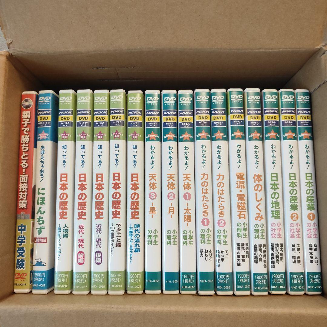 Nikk DVD シリーズ 　わかるよ！　知ってる？ 全16巻セット　中学受験