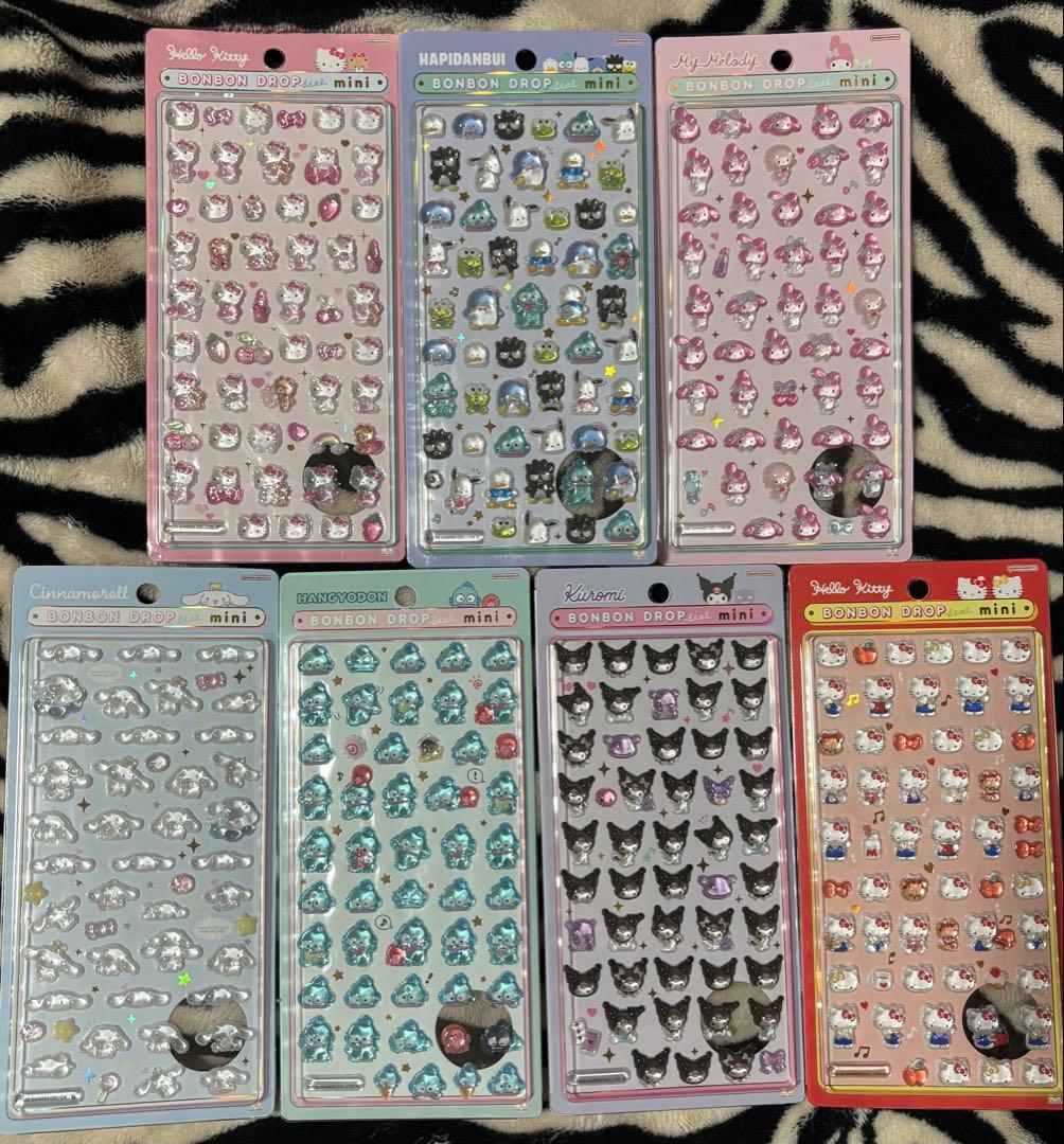 ボンボンドロップシールキティ マイメロ クロミ シナモン ハンギョ は