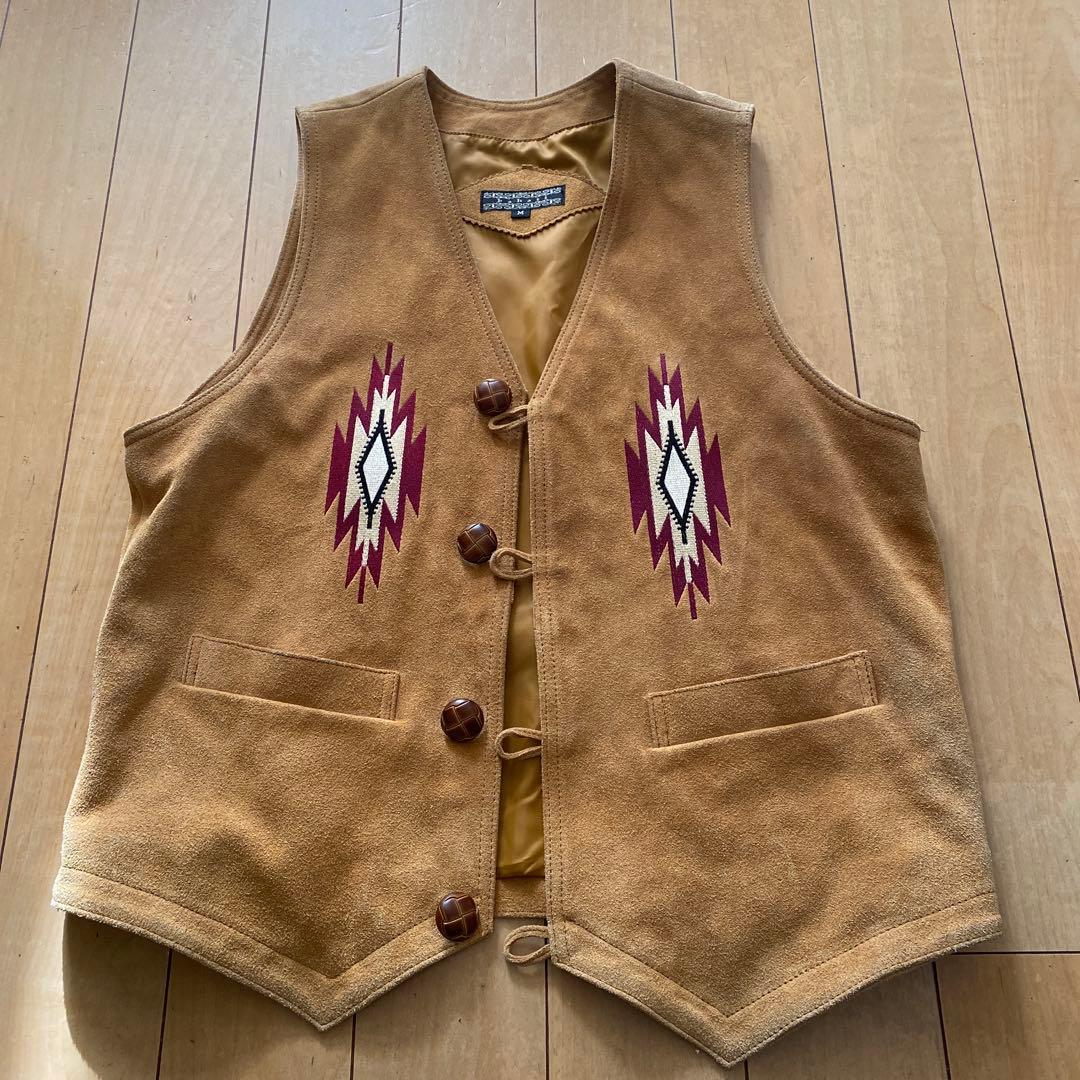 ネイティブ柄 チマヨ レザーベスト M スエード 牛革 90s ヴィンテージ 71yfuWJWvLL._AC_SY350_QL65_.jpg