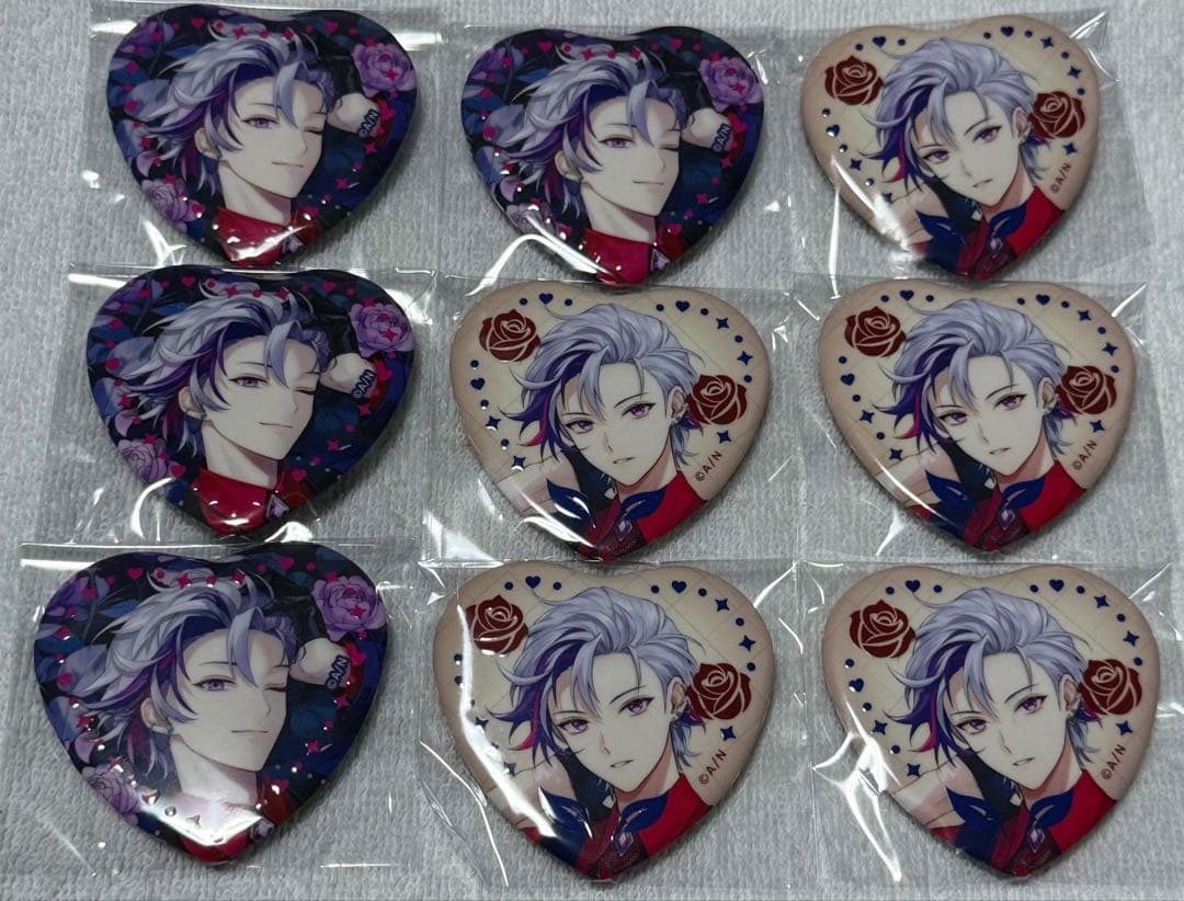 不破湊 にじさんじ バレンタイン ハート型缶バッジ Rose Valentine