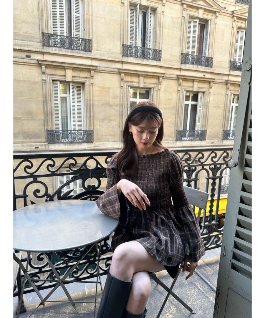 herlipto Checked Flared Peplum Top - メルカリ