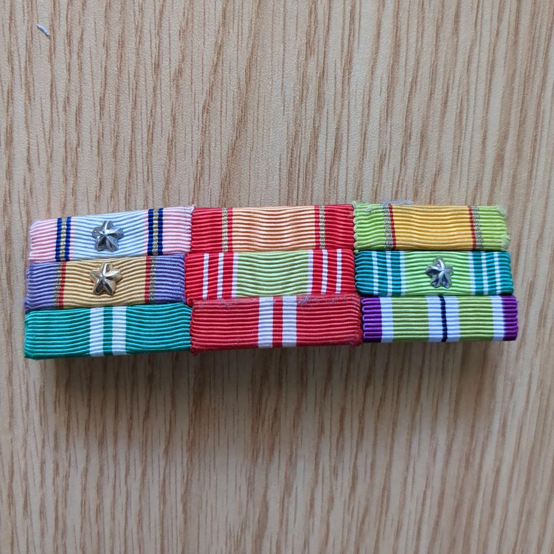 勲章ストライプリボンアクセサリー9個セット
