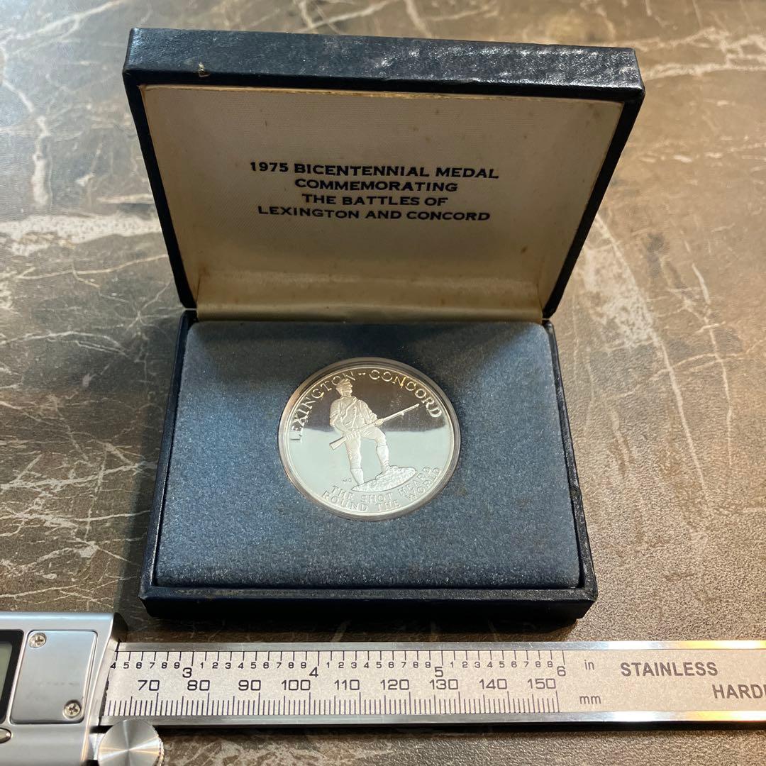 レキシントン　コンコード　200周年記念　メダル　slv925 銀　1975 楽天市場】1975年 レキシントン・コンコードの戦いを記念する200周年