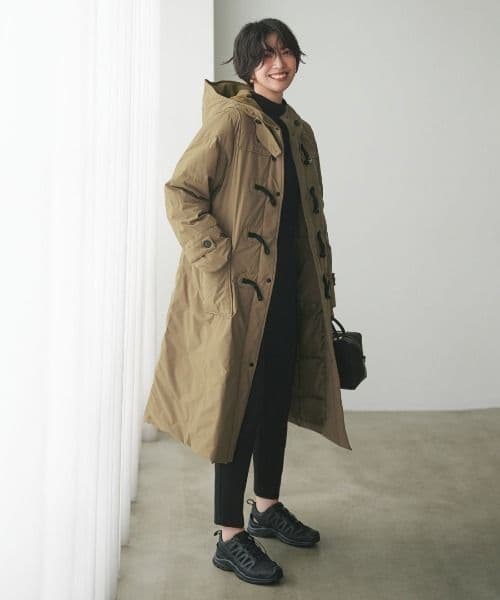 新品　リブインコンフォート くぼっち 撥水ロングダッフルダウンコート MP