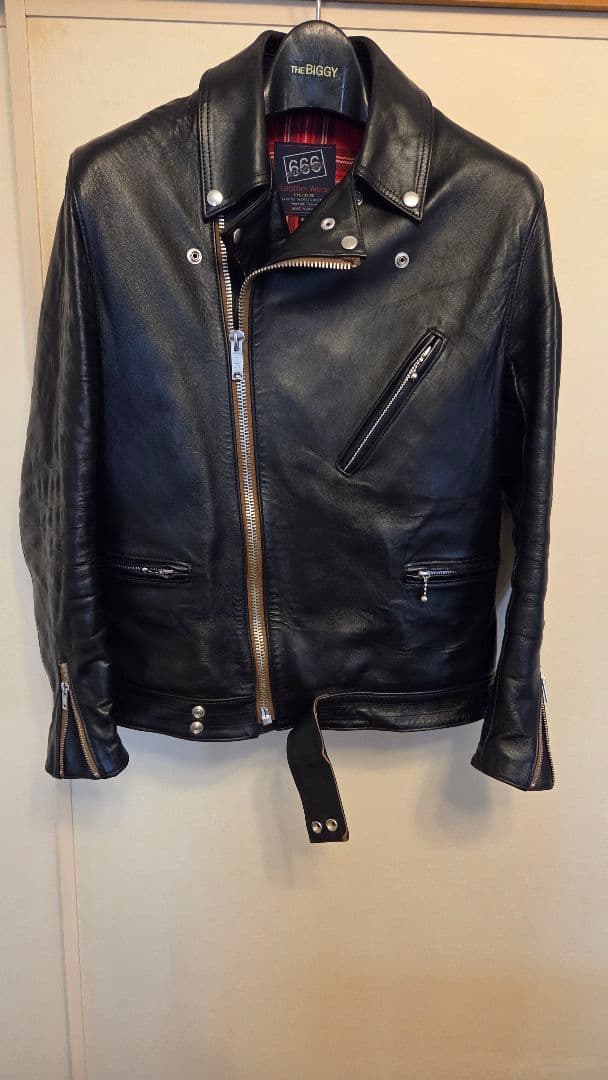 666 LJM-8 ウールシープスキン　ダブルライダースジャケット 40