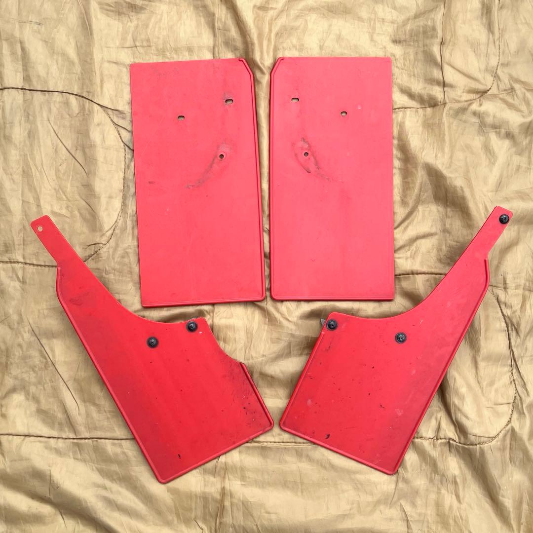 スズキ 純正 JB23 ジムニー マッドフラップ セット レッドカラー