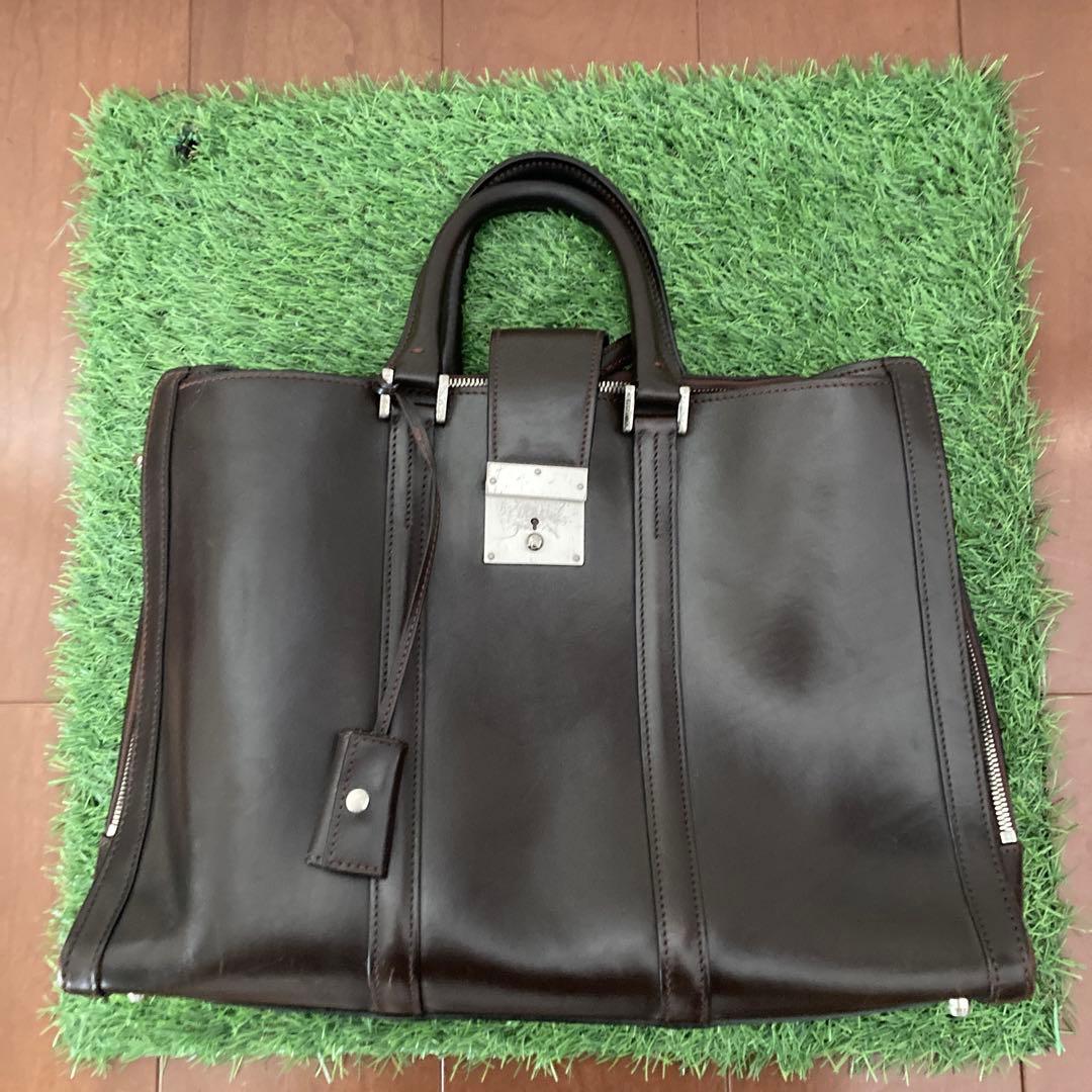 万双　ビジネスバッグ　ブライドル　シングル天ファスナー