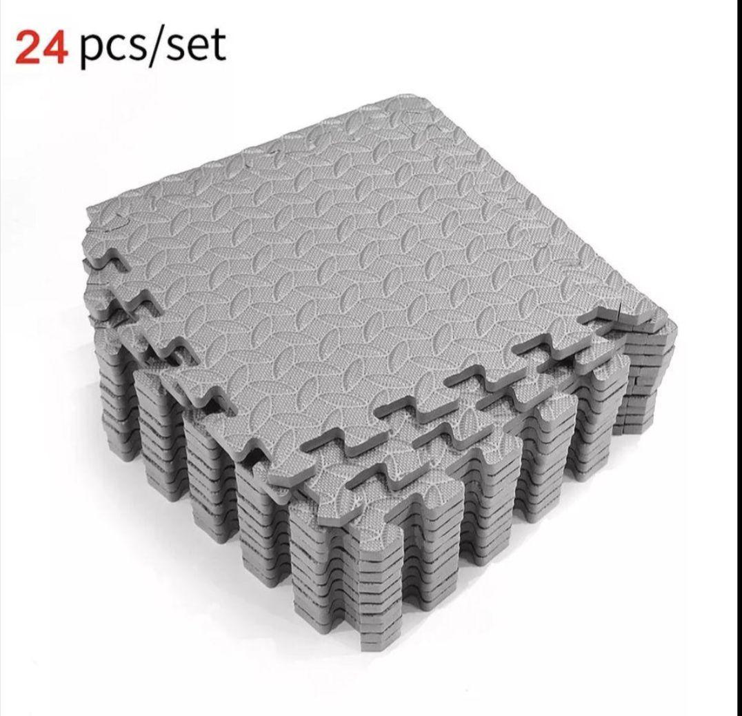 防音　衝撃吸収！筋トレ　トレーニング用　ジョイントマット グレー 36枚セット