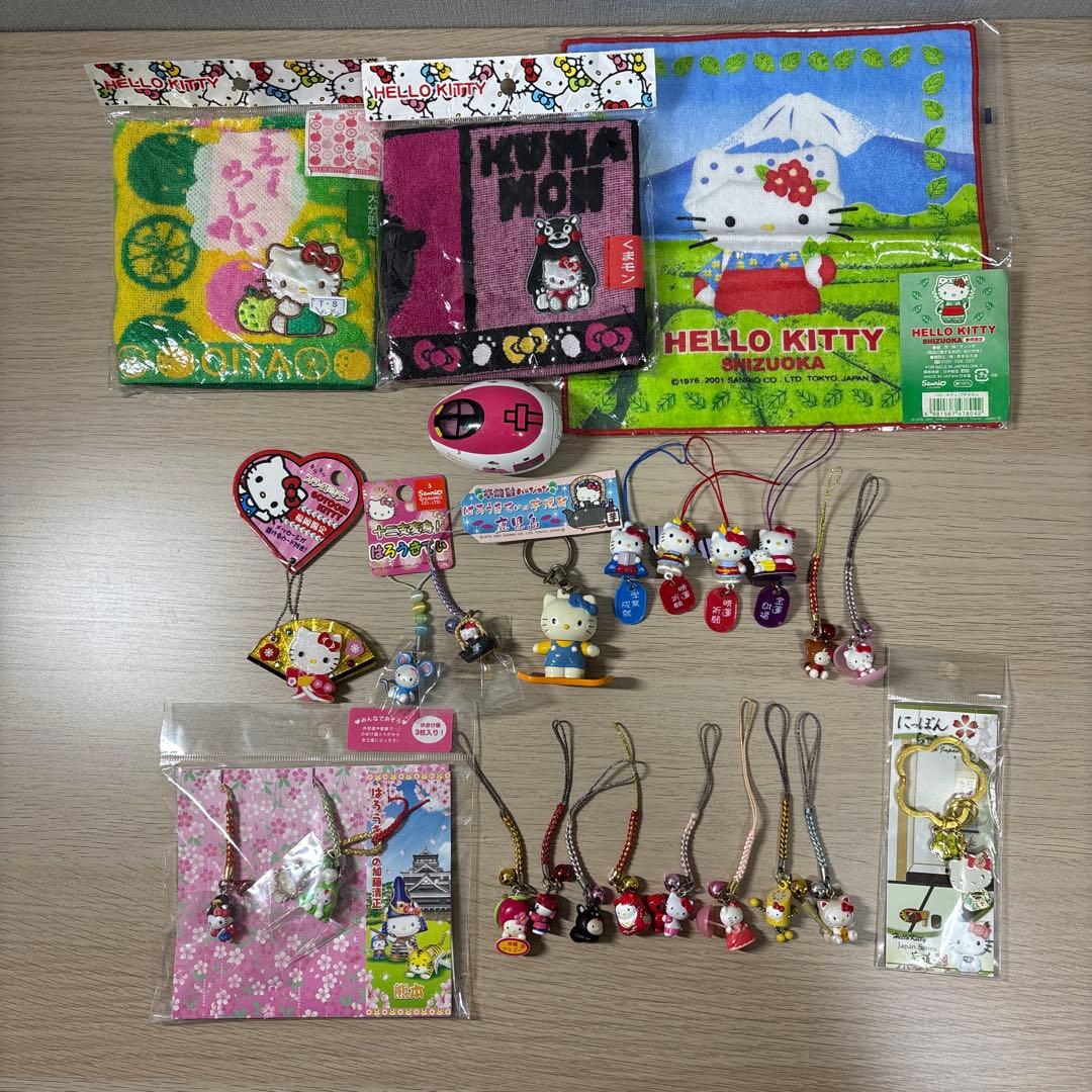 ご当地キティ　ハローキティ 根付け ストラップ　まとめ売り　あすなろ舎
