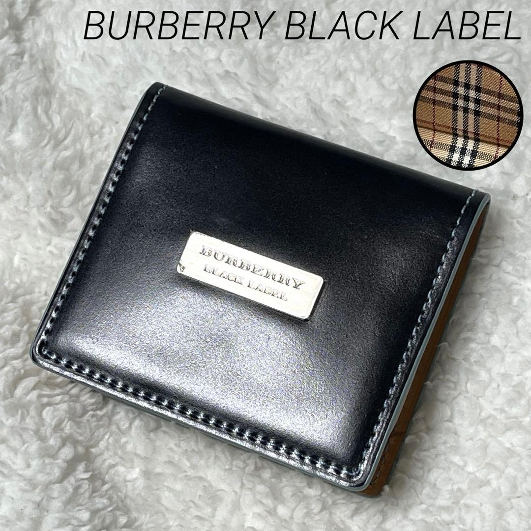 未使用 バーバリーブラックレーベル 本革 ケース ノバチェック