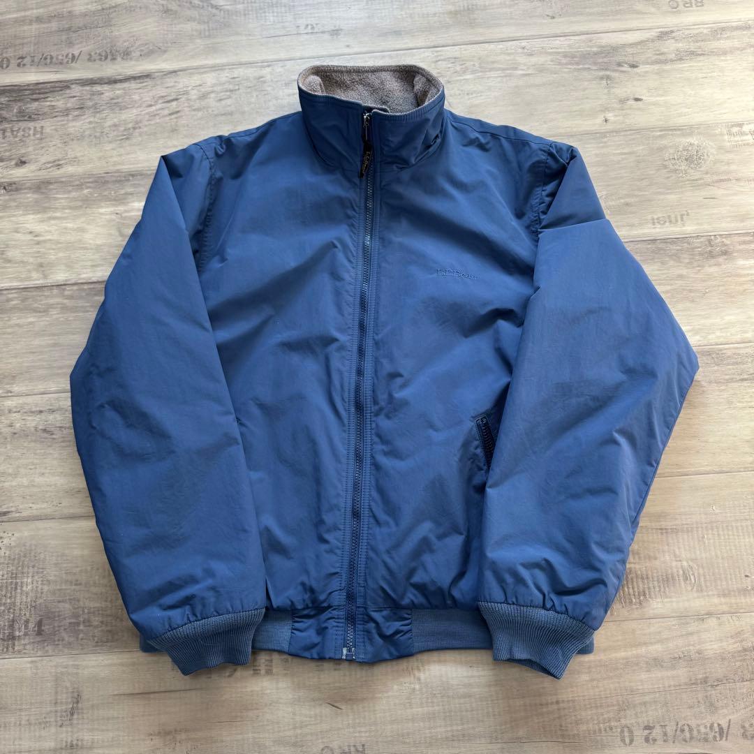 L.L.Bean エルエルビーンウォームアップジャケットくすみブルー短丈古着M