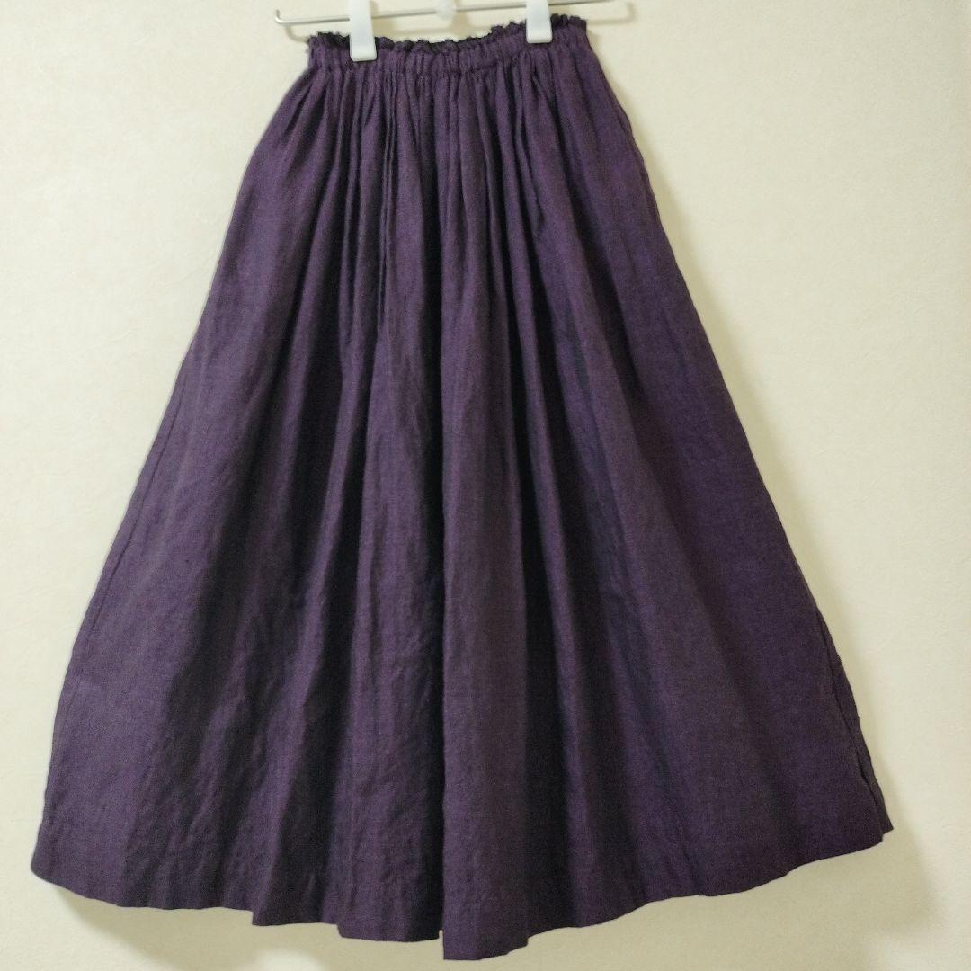 LISETTEリゼッタ　リネンヘリンボーンのギャザースカート『アニエス』 Lisette「アニエス4」 リゼッタの定番のリネンギャザースカートです