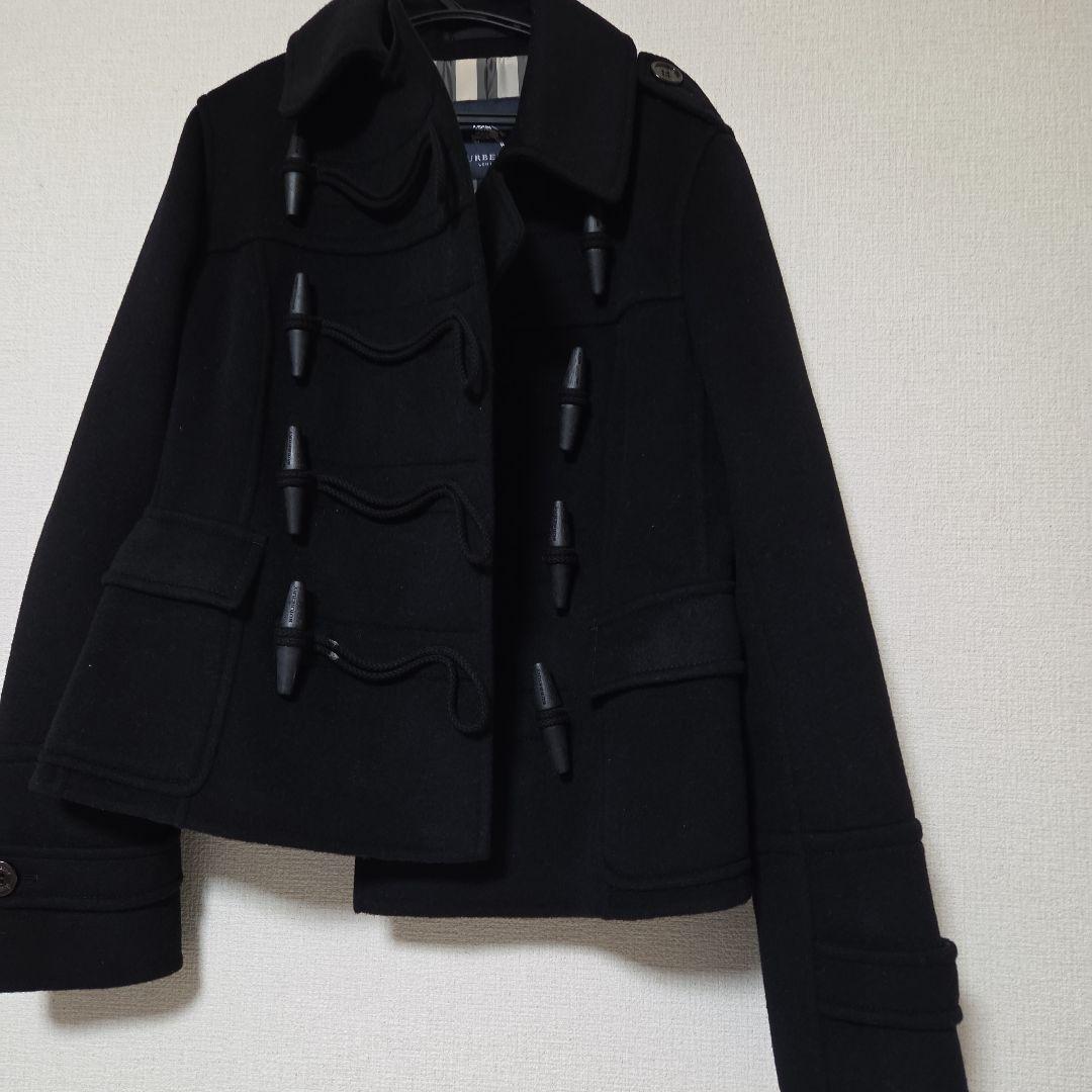 BURBERRY ブラック ダッフルコート 38