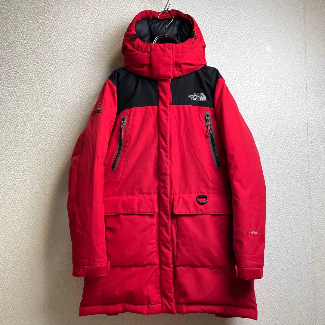ノースフェイス ダウンジャケット レッド レディース L