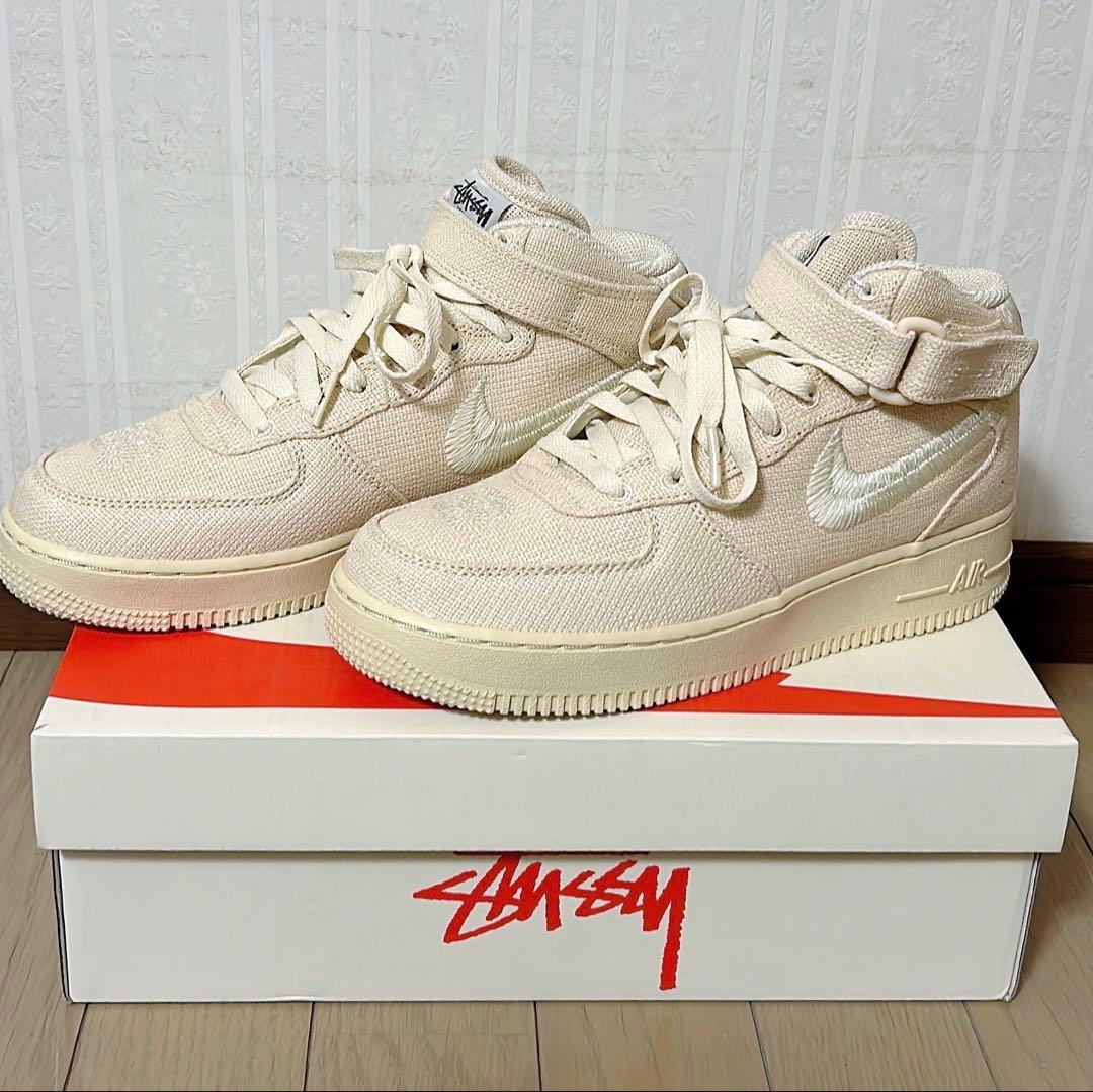 Stussy×Nike Air Force 1 Mid'Fossil Stone - メルカリ