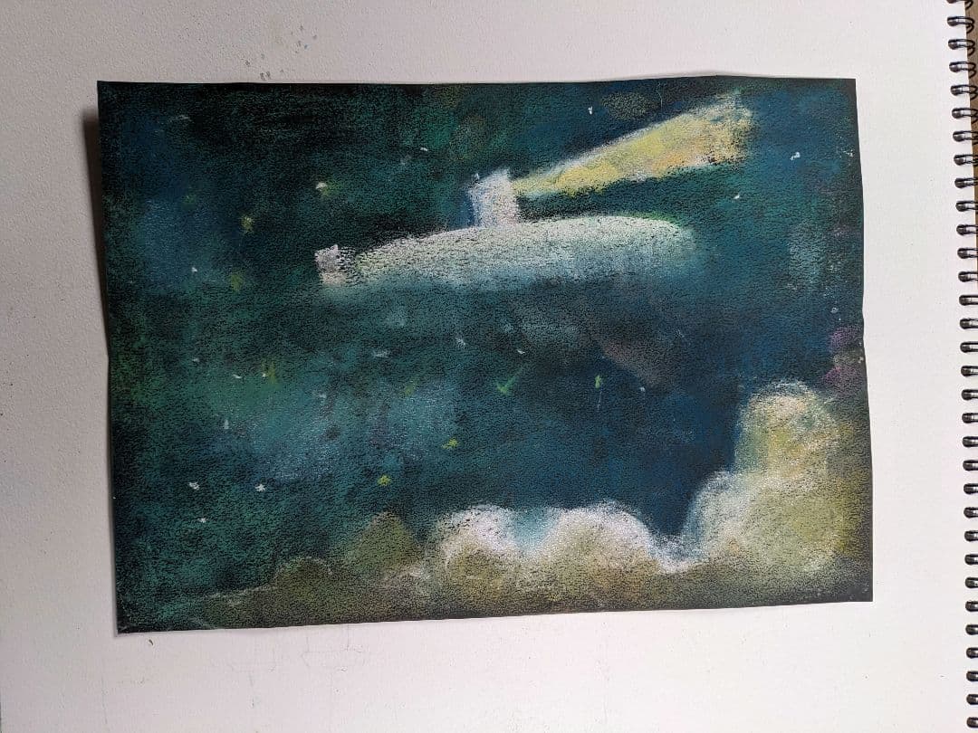 抽象的なパステル画 A4サイズ空の潜水艦 潜水空母 - Wikipedia