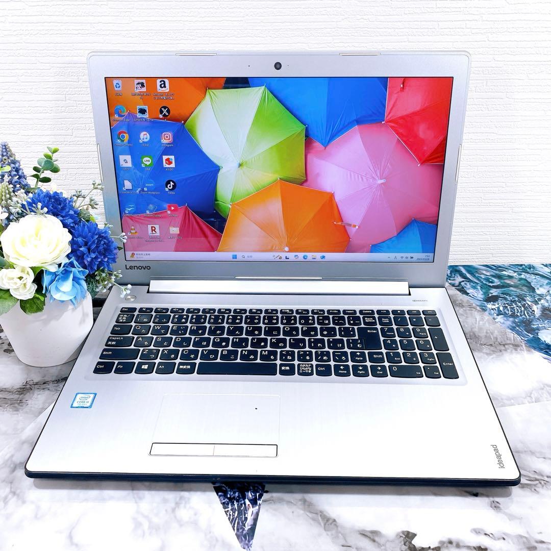 人気のレノボ✨クールなシルバー✨新品SSD✨薄型ノートパソコン✨カメラ