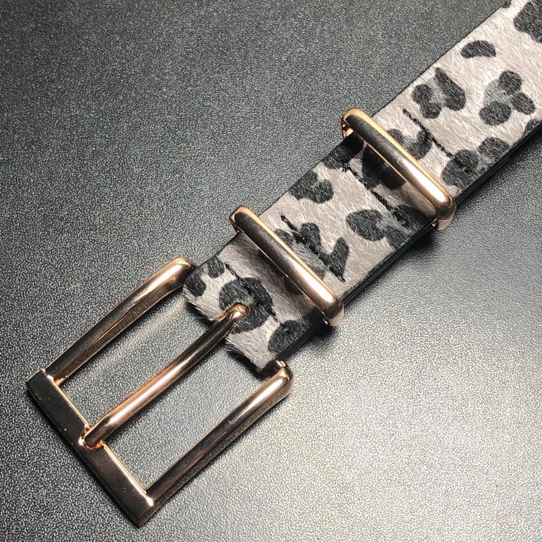 ベルト レオパード グレー 全長107cm 幅2.8cm ヒョウ柄 豹柄 Pu - メルカリ