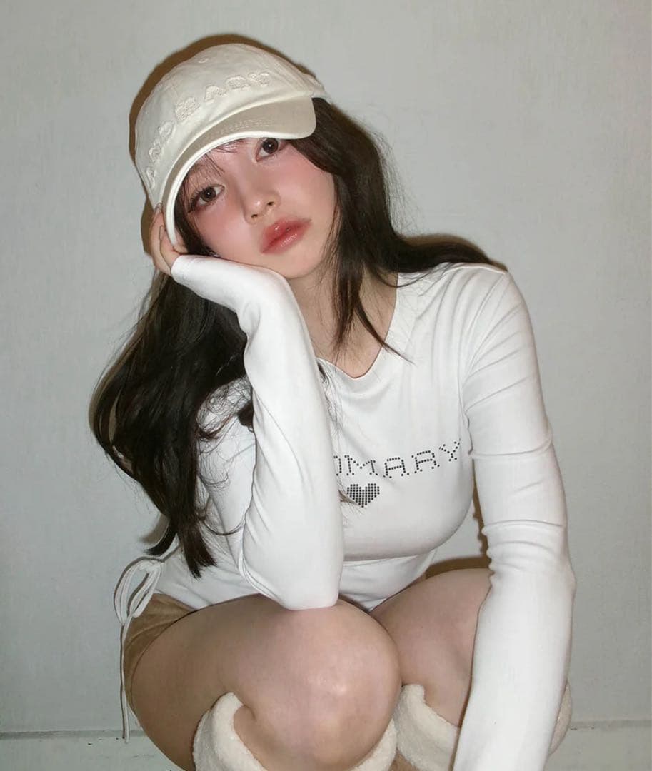 ☆完売品☆ andmary Mary logo cap ivory