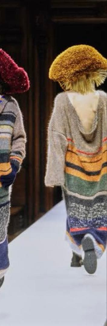 Yohji Yamamoto マルチボーダー ニットコート 1998AW - メルカリ