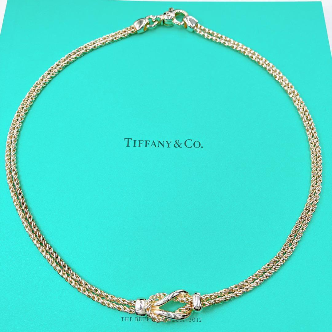 極美品希少✨ティファニー ダブルロープ ノット ネックレス シルバー