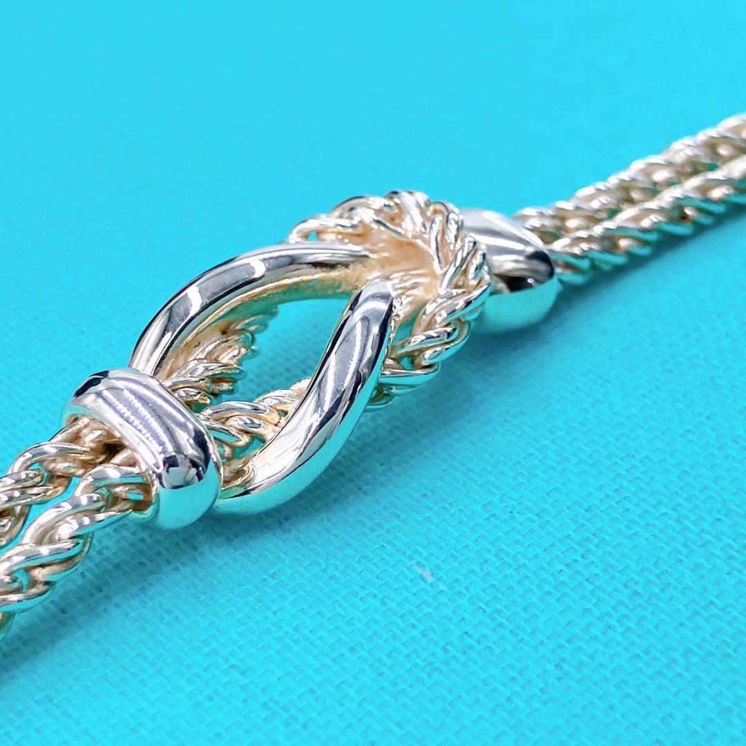 極美品希少✨ティファニー ダブルロープ ノット ネックレス シルバー