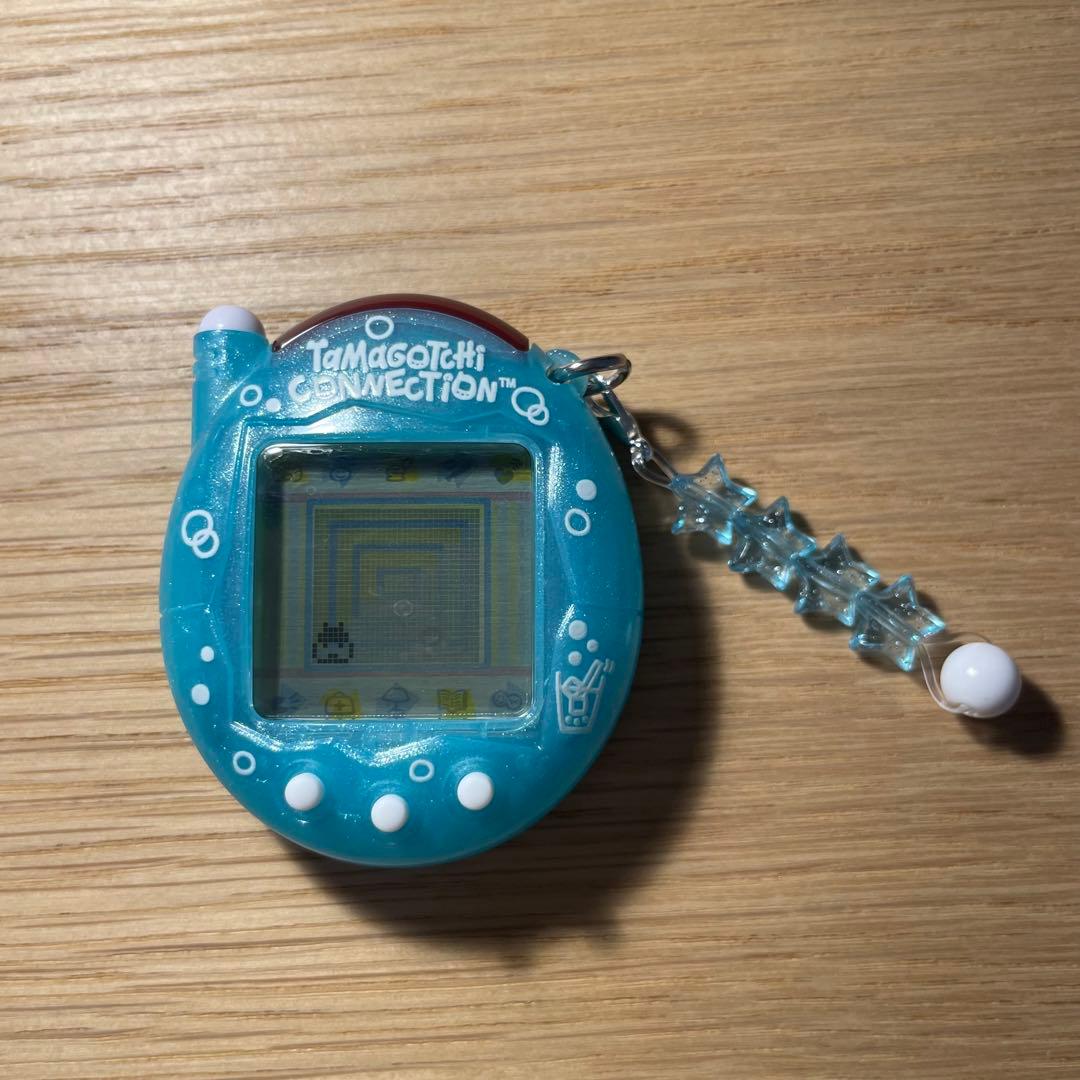 たまごっち ストラップ コネクション エンたま ウラたま 水色 ラメ