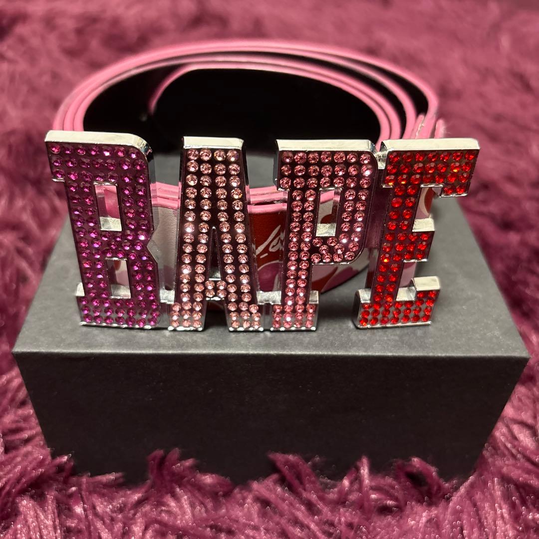 あ*り様 BAPE ape ストーンピンクベルト