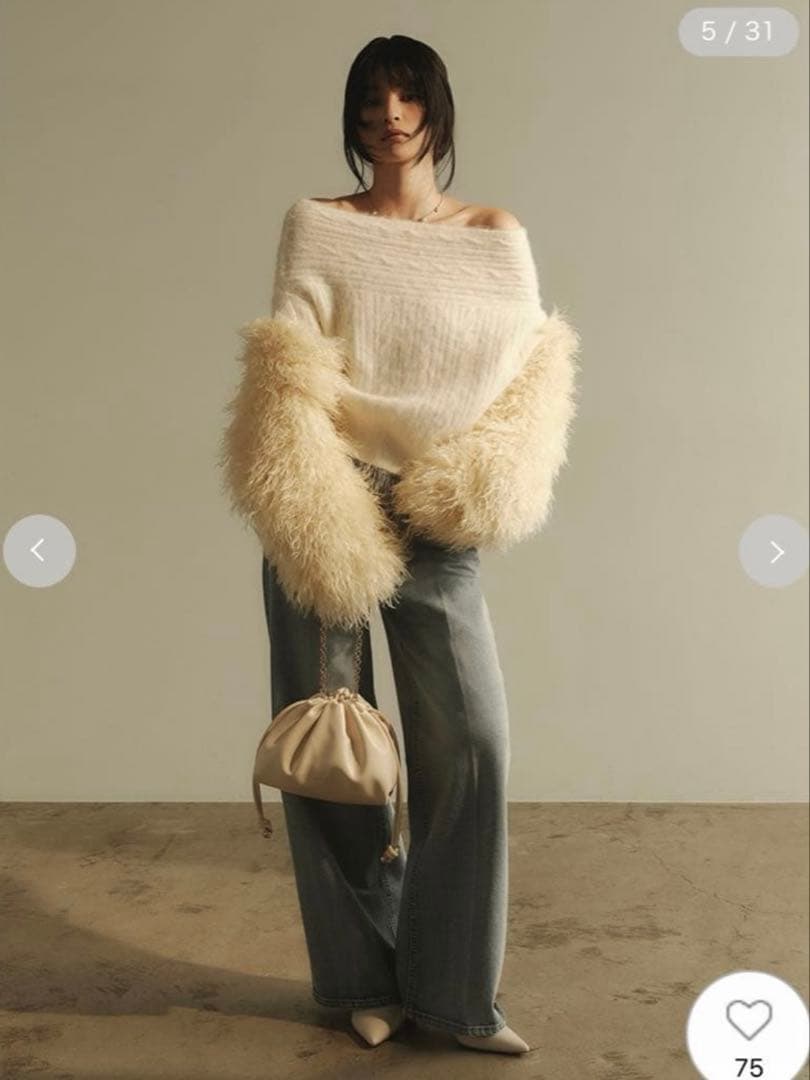 フレイアイディー FRAY I.D 今期 ショートファーコート YEL - メルカリ