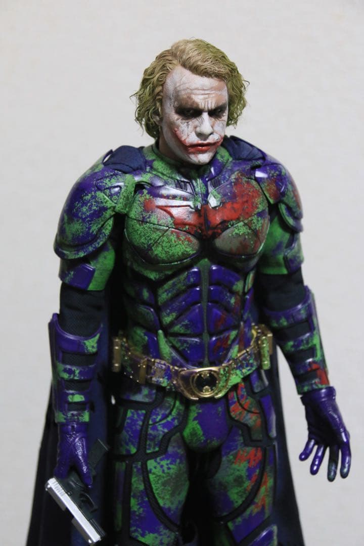 ホットトイズ　1/6 ジョーカー（バットマン・インポスター版）カスタム品 HOTTOYS 『ダークナイト』ジョーカー（バットマン・インポスター版