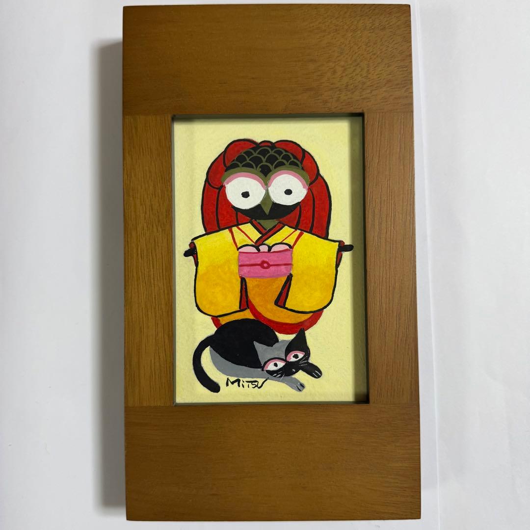 ふくひめ　4の姫　(水彩画) 女神様の絵 「 双華の結び 」磐長姫と木花咲耶姫（C八つ切サイズ